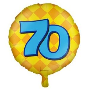Happy Foil Balloons, 70 Jaar, 6 Stuk