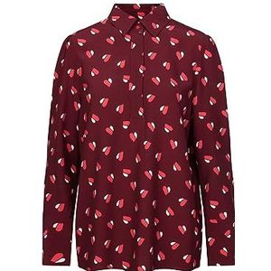 Seidensticker Blouse met lange mouwen, rechte pasvorm, damesblouse, Bordeaux rood