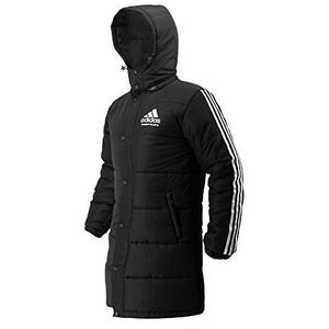 adidas Lange winterparka voor vechtsporten, zwart, XL, zwart.