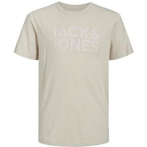 JACK & JONES Jjecorp T-shirt Ss met ronde hals en logo Noos Jnr T-shirt voor jongens, Beige