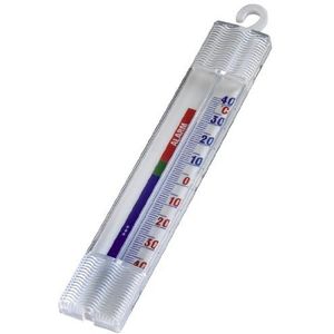 Hama Xavax Analoge thermometer voor koelkasten of vrieskasten (voor ophangen aan koelkasten, vrieskasten, wijnkelder, minibar, min. -35 graden, maximaal 40 graden) wit