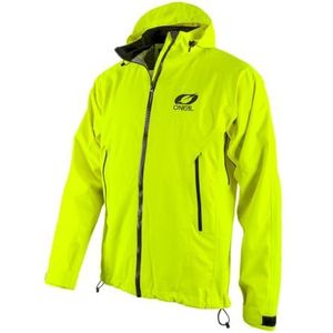 O'NEAL MTB-jack | MTB DH Downhill FR Freeride | waterdicht, ventilatie onder de armen, soft touch materiaal | Tsunami Rain Jacket | volwassenen, Neon geel.