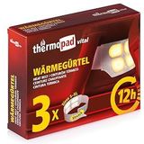 Thermopad verwarmingsgordel maat S-XL (stretch/klittenbandsluiting). Het origineel: 3 verwarmingsriemen voor 12 uur warmte, gebruiksklare verwarmingsgordel met extra hete verwarmingscellen, nierwarmer/rugwarmer