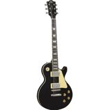 Eko VL-480 BLACK, elektrische gitaar, lichaam van linnen en esdoornzijde, 22 toetsen, zwart
