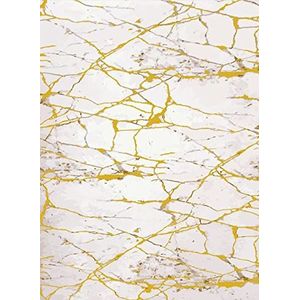 Mani Textile - Tapijt gemarmerd, geel, afmetingen: 80 x 150 cm