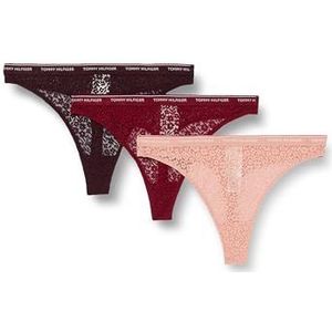 Tommy Hilfiger Thong 5 stuks cadeaukettingen voor dames (1 stuk), Rood/Ultra/Guava/Sky/Burg