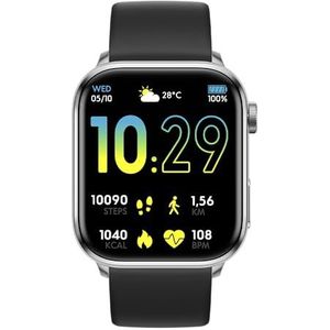 Ice-Watch - ICE smart 2.0 - Smartwatch met siliconen band (1,96 inch), Zilver en zwart, riem