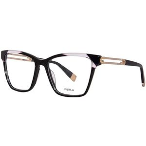 Furla Vfu671 zonnebril voor dames, Glanzend zwart