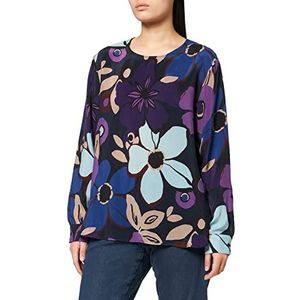 Seidensticker Modieuze damesblouse en regular fit lange mouwen Cupro-blouse, Blauw