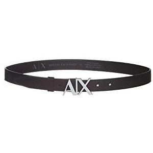 Armani Exchange Riem met gesp en Skinny AX-logo, dames, zwart, 95, zwart.