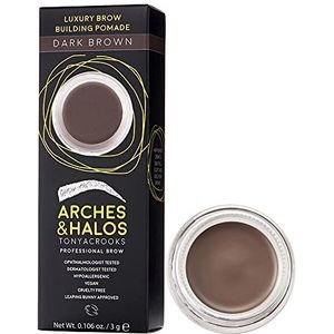 Arches & Halos Luxe wenkbrauwzalf - getinte crèmegel - vullen, snijden en definiëren van de wenkbrauwen - veganistische en dierproefvrije make-up - 3 g donkerbruin