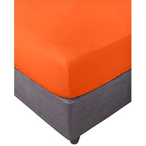 Miracle Home Hoeslaken, elastisch, voor bedden, 135 cm, oranje