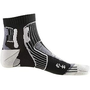 X-Socks Marathon Energy Sokken, uniseks, volwassenen, wit/oranje, Zwart (Black/Anthracite Print)