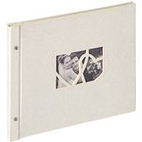 Walther SBL-215-C boekschroefalbum Sinfonia Wedding Heart Structuurband, 38 x 31 cm, crème