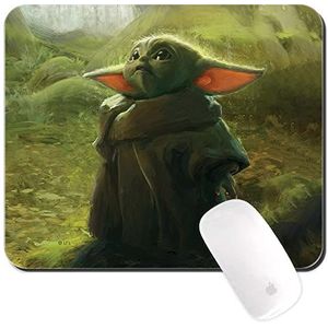 ERT GROUP Originele en officieel gelicentieerde Star Wars, antislip muismat, motief Baby Yoda 017, computermuismat, 220 mm x 180 mm