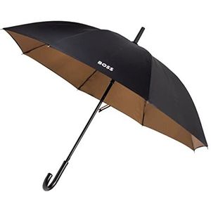 Hugo Boss Iconic HUN321A Paraplu van polyester, zwart, open maat, lengte ca. 91 cm, diameter ca. 108 cm, zwart, 112 cm diameter // 92 cm lengte, paraplu, zwart., paraplu