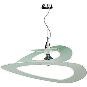 Moderne hanglamp Tria aluminium lasergesneden kleur wit, origineel design, minimalistisch, industrieel, in hoogte verstelbaar, 1 x E27 LED voor keuken, slaapkamer, woonkamer, salade