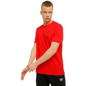 Reebok Identiteitslogo met korte mouwen, rood/zwart, XXL, Rood/Zwart