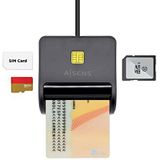 AISENS TARJETA DNI LECTOR MET TARJETAS SIM, SD, MICRO-SD, MMC, RS-MMC, MMC MICRO,