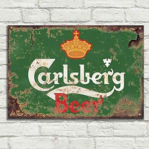 LBS4ALL Carlsberg Signs Metalen bord Vintage Pub Tiki Bar Home Café Wall Beer Club Retro
