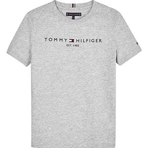 Tommy Hilfiger Essential Tee S/S, essentiële T-shirt, uniseks, voor kinderen (1 stuk), Licht Grijs Heather