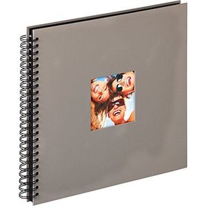 walther design grijs fotoalbum 30 x 30 cm spiraal album met omslaguitsparing, Fun SA-110-X