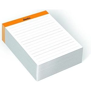 RHODIA 194044C – Memoblok nr. 11 oranje – A7 8,5 x 11,5 cm – gelinieerd – 240 vellen 80 g/m – praktisch en compact – collectie Rhodiatime