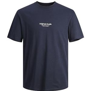 JACK & JONES Jorvesterbro T-shirt Ss Crew Neck Noos Poloshirt voor heren, marineblauw blazer