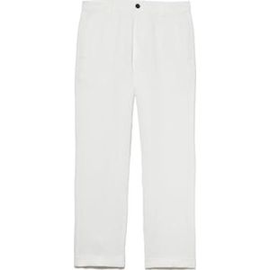 SISLEY Pantalon Homme Lin Blanc Regular Fit, blanc, 50