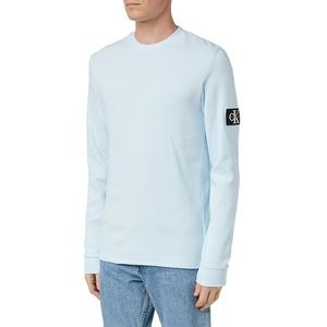 Calvin Klein Jeans Badge Waffle Ls Tee J30j323485 T-shirt L/S heren, Blauwe aandenken