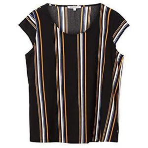 TOM TAILOR Denim T- Shirt Femme, 32609 - Rayures Multicolores Noires, XS