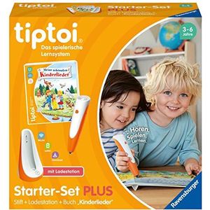 Ravensburger tiptoi Plus 00159 Starterset met pen en boek, mijn mooiste kinderliedjes, met laadstation, educatieve spelletjes voor kinderen vanaf 3 jaar