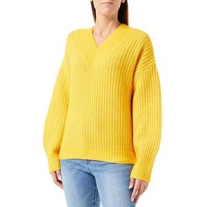 HUGO Sweat-shirt tricoté Sesamia pour femme, Dark Yellow703, S