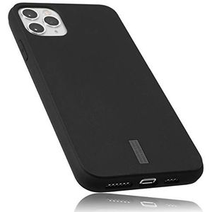 mumbi Beschermhoesje compatibel met iPhone 11 Pro Max, beschermhoes voor mobiele telefoon, zwart met grijze strepen