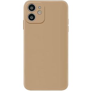 vocyzo Fashion Design with Multiple Color Choices, Thin Design with Anti Slip Smartphone Case, Suitable for iPhone 12- Milk Tea Color
