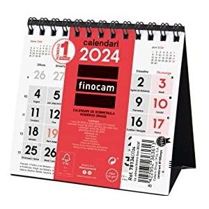 Finocam - Kantoorkalender 2024 neutraal cijfers groot januari 2024 - december 2024 (12 maanden) Catalaans