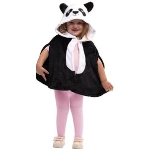 Rubies Super panda-kostuum voor meisjes en jongens, cape met capuchon en panda voor carnaval, verjaardag, feest, Halloween, Kerstmis