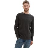 TOM TAILOR 1042453 herentrui, 10617 - Zwart grijs mengsel