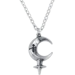 Alchemy Engeland Babylonische Bijbelse Lilith Halve Maan Goth Sieraden Halsketting, Tin legering