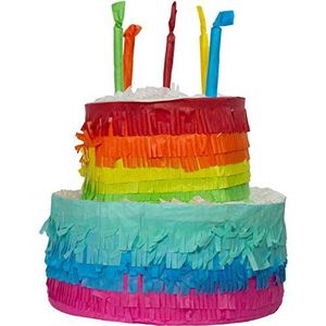 Folat - Pinata taart regenboog verjaardag – 25 x 23 cm