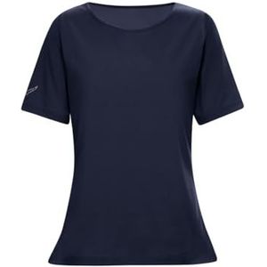 Trigema Deluxe dames T-shirt van katoen met Swarovski® kristallen navy (046) 3XL, Navy (046)