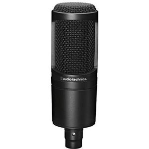 Audio-technica AT2020 Elektretmicrofoon (XLR-aansluiting), cardioïde, voor voice-off, podcasting, streaming en opnames