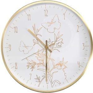 Vacchetti Montre en aluminium avec papillons blanc ø31,6h4,9 cm