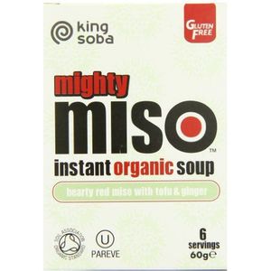King Soba Mighty Miso Instant Organic Soup Tofu & Ginger - 2.1 oz by King Soba