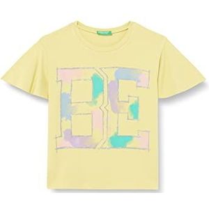 United Colors of Benetton T-shirt 398bc10by T-shirt voor meisjes, Giallo Lime 35l