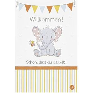 BSB 311842-2 wenskaart ""Welkom"" kleine olifant