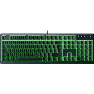 Razer Ornata V3 X - plat Mecha-membraan gaming toetsenbord (stille membraanschakelaars, ergonomische polssteun, keycaps met UV-coating) QWERTZ DE lay-out | zwart