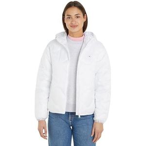 Tommy Jeans Tjw - Gewatteerde jas met capuchon voor dames, Wit