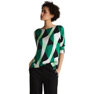 Street One A344435 Damesblouse met print, Frisse lente groen