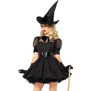 Leg Avenue Bewitching Witch Volwassen Size Kostuum, Zwart, L voor dames